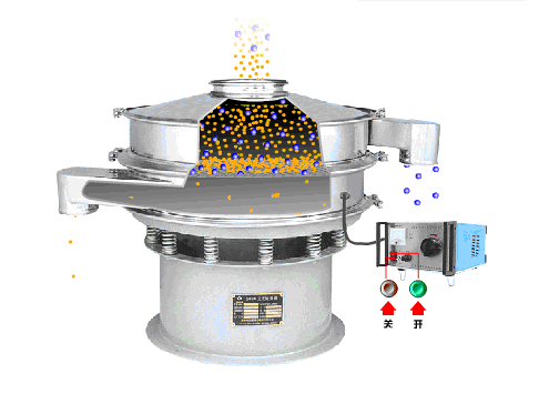 氧化鉻綠超聲波振動篩工作圖